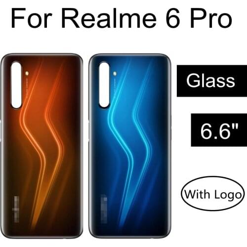 For Realme 6 Pro 6Pro Battery Back Rear Cover Door Housing Battery Back Cover Replacement