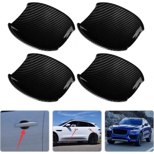Car Carbon Fiber Style Door Exterior Bowl Ornament Accessories Fit for Jaguar f-pace F Pace X76 car styling accessories