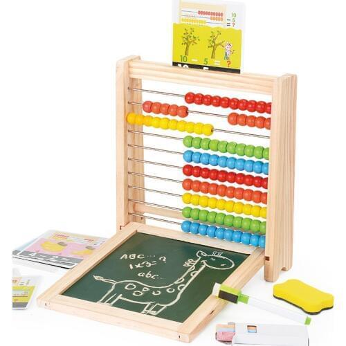 Wooden Montessori Toys Abacus Counting Sketchpad Toys Arithmetic Board Kids Early Learning Educational Math Toy For Children