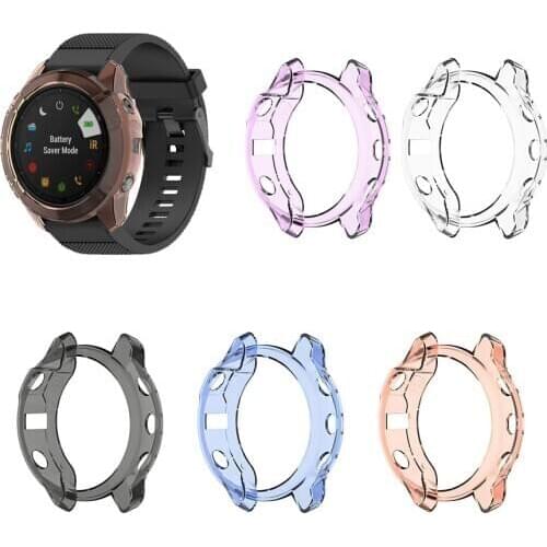 For Garmin Fenix 6S 6X 5S 5X Durable TPU Protective Case smart Watch Ultra-thin All-Around Protector Cover Shell Accessories