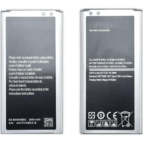 For Samsung S5 Battery For Galaxy S 5 SM G900 G900S G900I G900F G900H 2800mAh EB-BG900BBE Replacement Battery EB BG900BBE