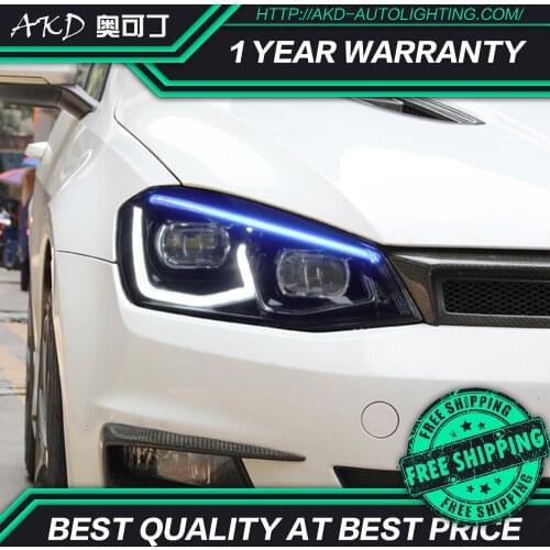 AKD Car Styling Head Lamp for VW Golf 7 Headlights 2013-2017 Golf 7 LED Headlight DRL Signal Lamp Hid Bi Xenon Auto Accessories