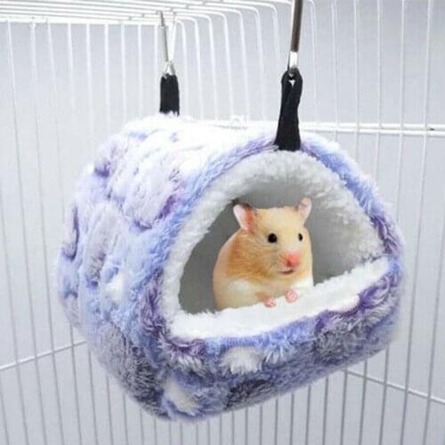 Hamster Cage Mini Animal Mice Rat Nest Bed Hamster House Small Pets Supplies Hanging Bed Cage For Hamster Rabbit Guinea Pig
