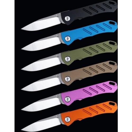 2020 Aluminum Handle Mini Pocket D2 Folding Knife CS Go Knives Hunting Military Weapons Survival Outdoor Tool For Man Women