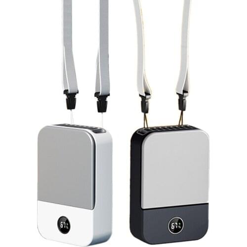 EAS-Mini Waist Clip on Fan for Shirt, Portable Personal Neck Fan with Display of Remaining Power, for Outdoor Camping