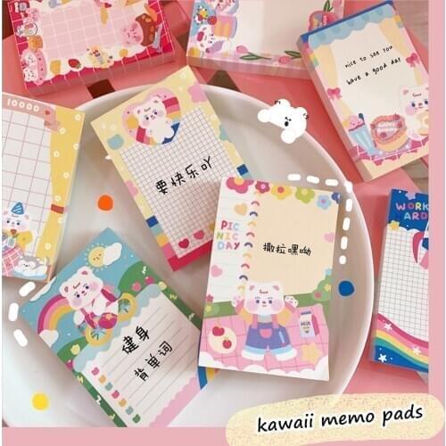 MINKYS New Arrival 100 Sheets Kawaii Daily Memo Pads Note Paper Monthly Planner To Do It Check List Paperlaria School Stationery