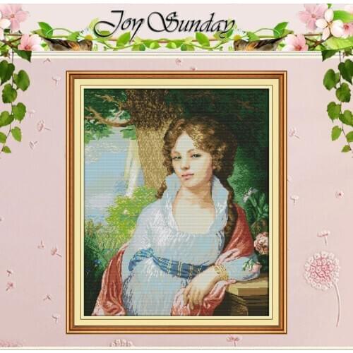 Girl Painting Patterns Counted Cross Stitch 11CT 14CT Cross Stitch Set Wholesale Cross-stitch Kit Embroidery Needlework