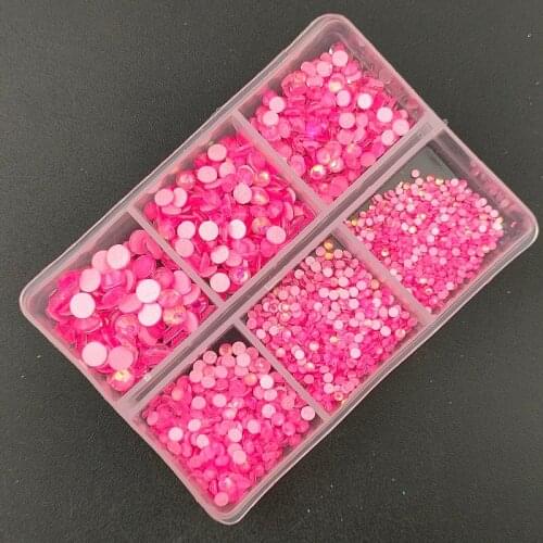 1200pcs Mix Size Noctilucent Crystal AB Nail Rhinestone стразы Set Flatback Glass Strass Glue on Stone Rhinestones for DIY Deco