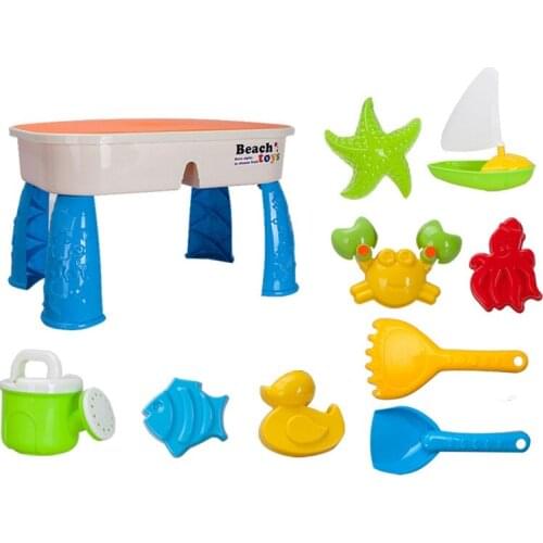Sand and Water Table Set with Lid Cover Beach Toys Outdoor Garden Sandbox Kit Kids Summer Beach for Toddlers Kids