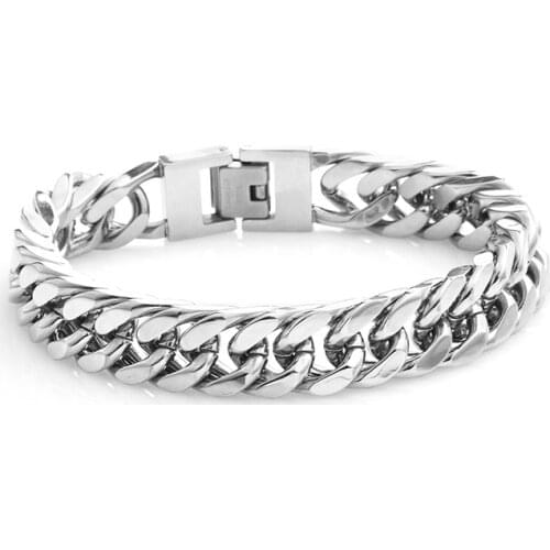 New fashion trend metal exaggerated thick chain cuban chain bracelets ins style same style for men and women jewelry accessorie