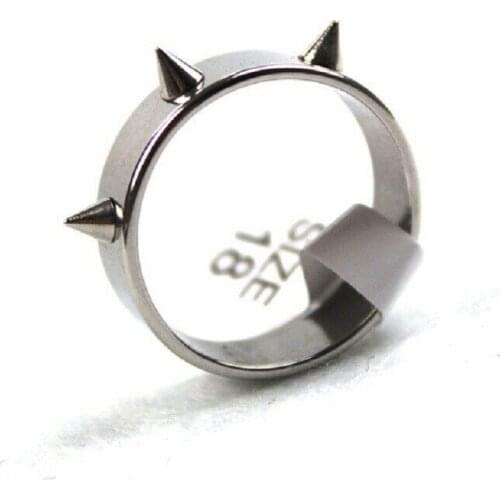 Wholesale Mix Lots 36pcs Silver Stainless Steel Punk Spike Biker Rings Jewelry