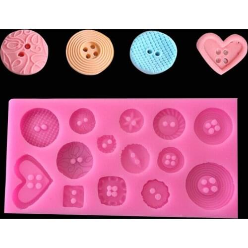 Factory Direct Sales Silicone Mold Button Cake Pressing Die Fondant Cake Mounting Tool 15-14
