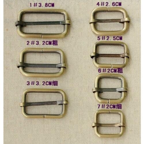 Bronze color strap buckle diy bag accessoires quality thicker wire 7 sizes available 30pcs lot