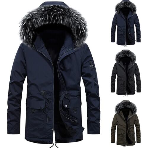 Shu Embroidery Men's Parkas With A Hood