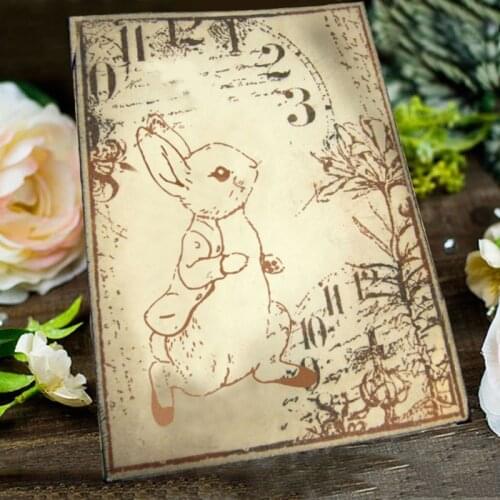 Thank You Bunny Seal Stamp with Cutting Dies Stencil Set DIY Scrapbooking Emboss