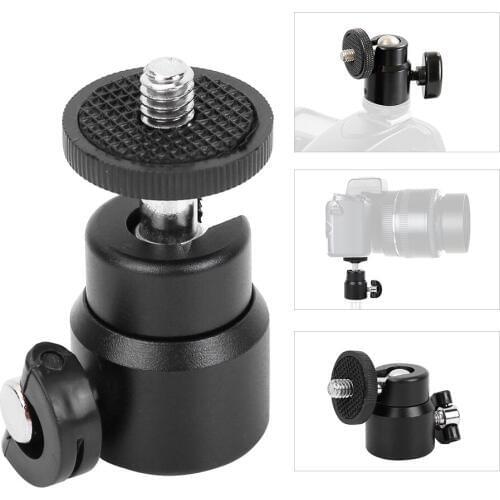 360 Rotation Mini Ball Head 1/4 Inch Screw Mount Stand Stable Moving Anti-Slip Ballhead For DSLR Camera Tripod
