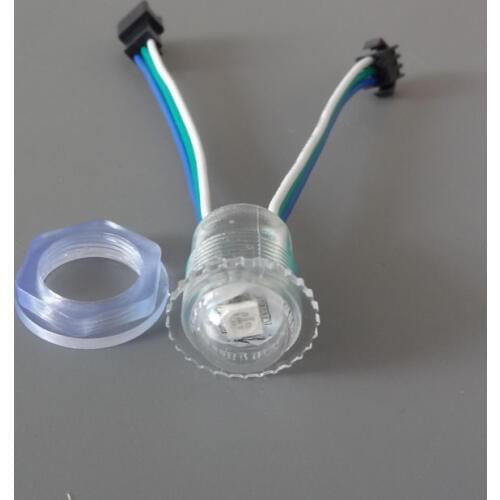 WS2813 addressable 16mm diameter;DC5V;RGB full color led smart module;0.24W(one 5050 SMD LED);IP68;clear cover