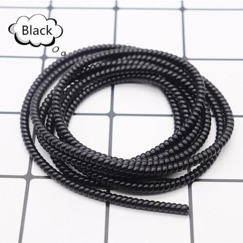 1pcs 1.55M Pearlescent Color USB Charger Cable Earphone Protector Spiral Wrap Cable Winder For iPhone Samsung Huawei Xiaomi