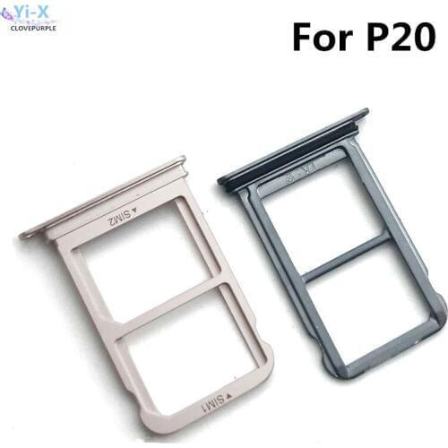 10pcs/lot New For Huawei P20 SIM Card Tray Micro SD Card Holder Slot Adapter Parts