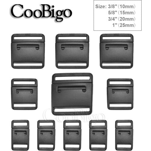 10pcs Flat Safety Breakaway Release Buckles for Backpack Strap Pets Collars Belt Bag Webbing DIY Accessories 10mm 15mm 20mm 25mm