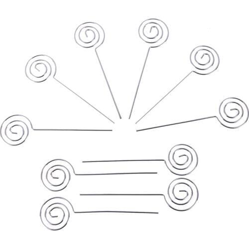 10x Metal Wired Business Card Holder Memo Photo Picture Paper Note Clip Bracket Diy Craft Home Office Supplies