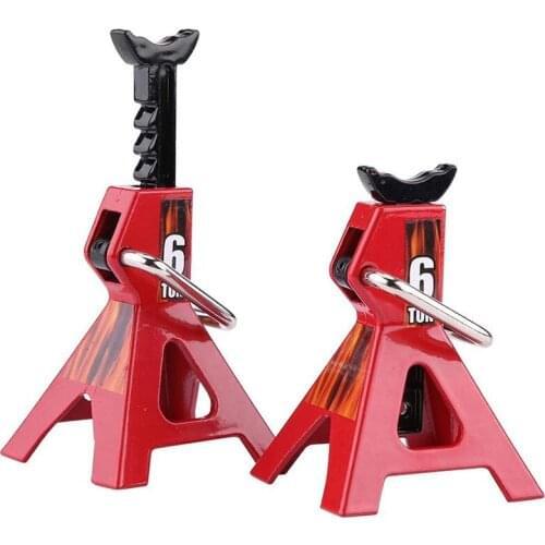 2Pcs Jack Stand, Metal Jack Stands Repairing Tool for D90 CC01 SCX10 Wraith TRAXXAS RC Truck
