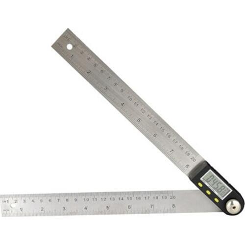 200mm/8'' Digital Protractor Inclinometer Goniometer Stainless Steel Electronic Ruler Analysis Instruments Level Measuring Tools