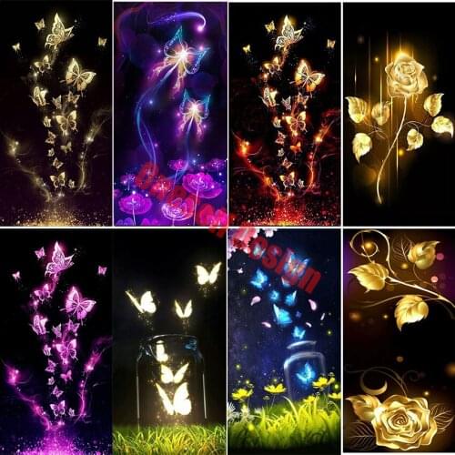5d diamond painting full square flower diy diamond embroidery cross stitch butterfly diamond mosaic sale rhinestone pictures