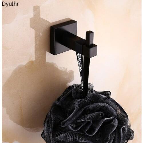 Bathroom accessories black coat hook bathroom thick square single coat hook hook behind bedroom door coat hook towel hook DyuIhr