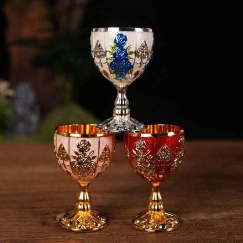 New Wine Glasses Champagne Glasses Beverage Goblet Cocktail Cup Gold Vintage European Style Creative Gift For Bar Home Decor