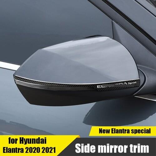 Side mirror stainless steel decorative strip protection modification for Hyundai Elantra Avante CN7 2020 2021