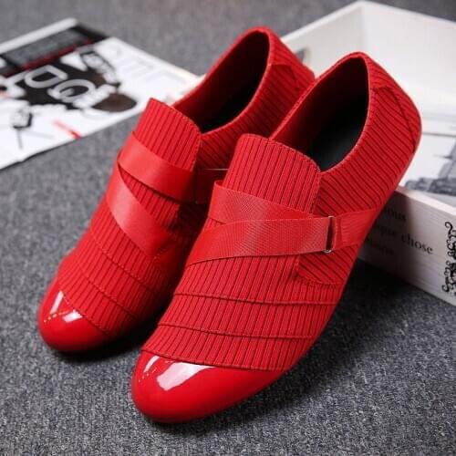Spring and Autumn Red Mens Casual Shoes 2020 Summer Mens Canvas Shoes Slip on Breathable Mens Casual Flat Shoes