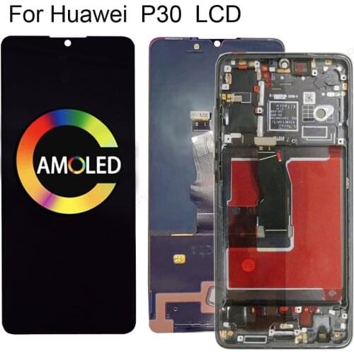 Display for huawei p30 LCD Display Screen Touch Digitizer Assembly ELE-L29 ELE-L09 lcd with frame for huawei p30 display