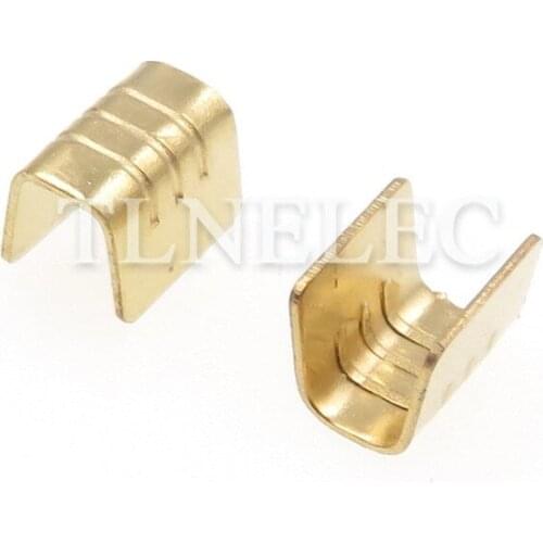 50pcs 2.8 Series Double Parallel Wires Connect Terminal Cold-press Copper Buckle of Middle Connector Splice Terminals DJ454A