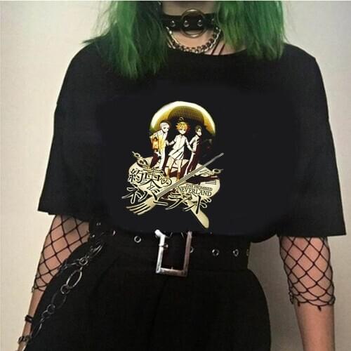 Unisex T Shirt The Promised Neverland T-Shirt Streetwear Summer Hip Hop Tops