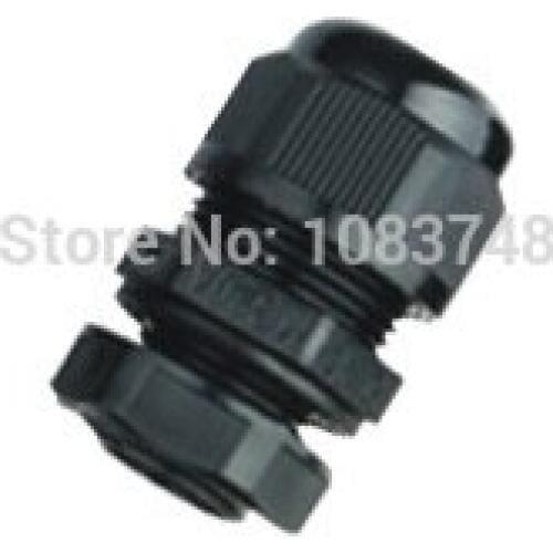 Hot Sale IP68 Waterproof Nylon Plastic Cable Gland Connector PG7 black for 3-6.5mm Cable 100pcs/lot