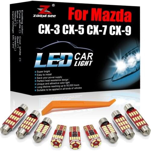 GBtuning LED For Mazda CX-3 CX-5 CX-7 CX-9 CX3 CX5 CX7 CX9 No Error Vehicle Car Ceiling Indoor Map Lamp Interior Light Parts Kit