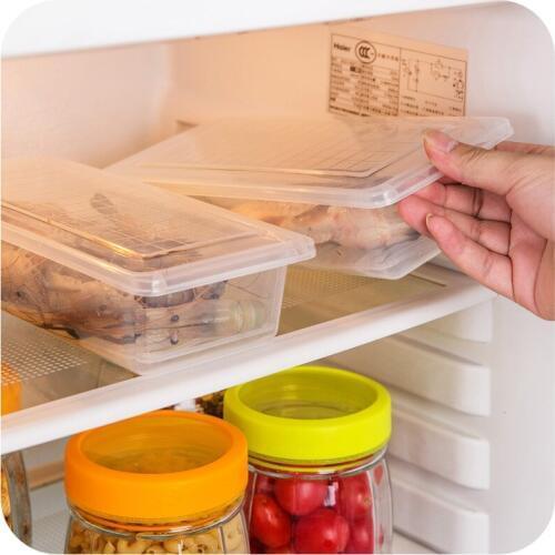 Kitchen Rectangular Refrigerator Drain Storage Box Plastic Fruit Box Food Seal Storage Box Kitchen Good Helper