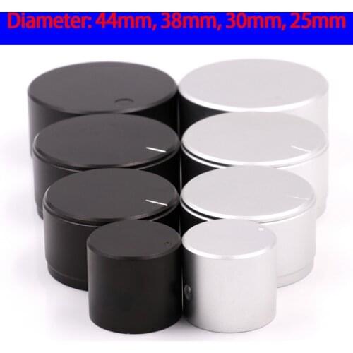 KYYSLB 48 44 38 30 25mm Height 22mm Solid Aluminum Alloy Knob Tube Amplifier Volume Potentiometer Knob