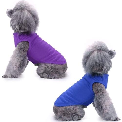 Summer Pure Cotton Dog Shirt Puppy Blank Clothes Soft Plain Doggy Vest Cat Bottoming T Shirts for Small Medium Large Dogs XS-6XL