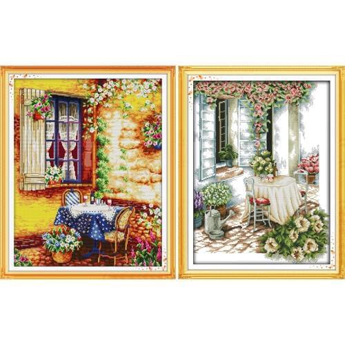 Everlasting Love Summer Afternoon Chinese Cross Stitch Kits Ecological Cotton Stamped Printed 11CT DIY New Christmas Decorations