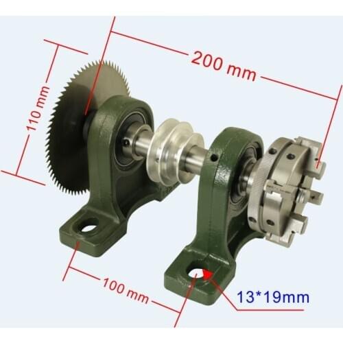 One Set Of No Power Diy Woodworking Cutting Grinding Spindle Trimming Belt Chuck Set Small Lathe Accessories for Tabl