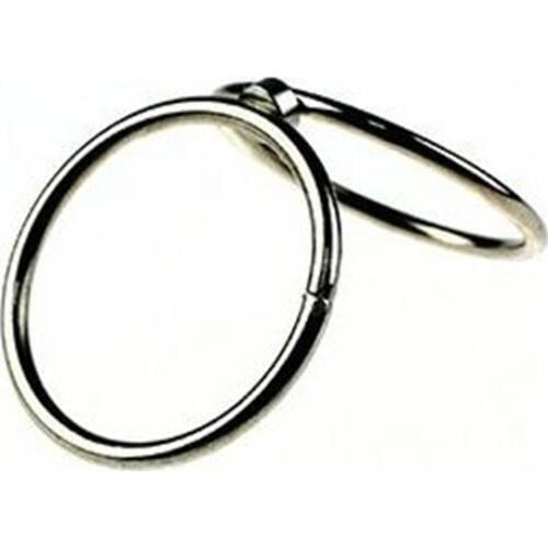 1Sets Silver Super Two Rings Set Magic Tricks Iron Magnetic Lock Magic Props Close Up Stage Magic Kids Party
