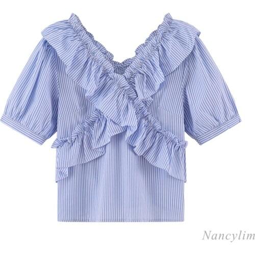 Блузки с воланом NANCYLIM China At AliExpress