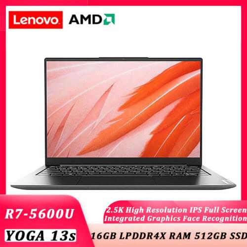 Lenovo YOGA 13s 2021 New Laptop AMD Ryzen5 5600U 16GB RAM 512GB SSD light and thin Notebook 2.5K High Refresh Rate IPS Screen