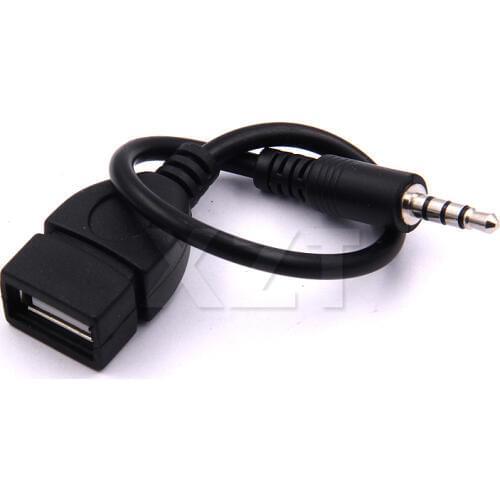 2019 Newest Hot 3.5mm Male Audio AUX Jack to USB 2.0 Type A Female OTG Converter Adapter Cable