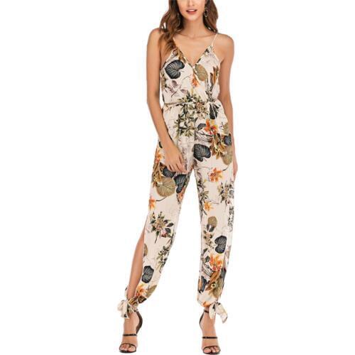 2019 New Fashion Rompers Womens Jumpsuit Elegant Sexy Sleeveless Jumpsuit Trend Sling Comfortable Loose women jumpsuit