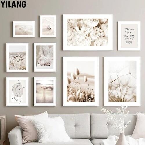 Scenery Flower Poster Wall Art Canvas Painting Modern Nordic Figure Landscape Picture Home Decor Prints For Living Room Design