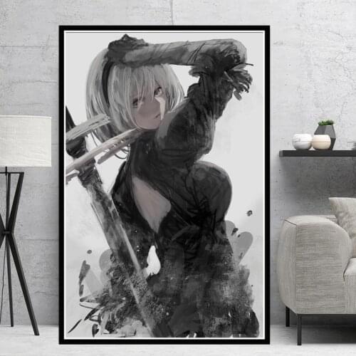 Prints Posters Home Decor NieR Automata Canvas Painting Wall Artwork Animation Game Character Modern For Bedroom Modular Picture