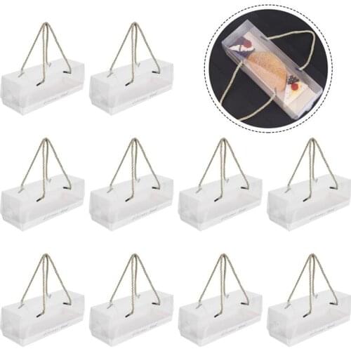 10pcs Transparent Dessert Packaging Boxes Portable Cake Candy Cookie Storage Box Birthday Wedding Party Gift Baking Box